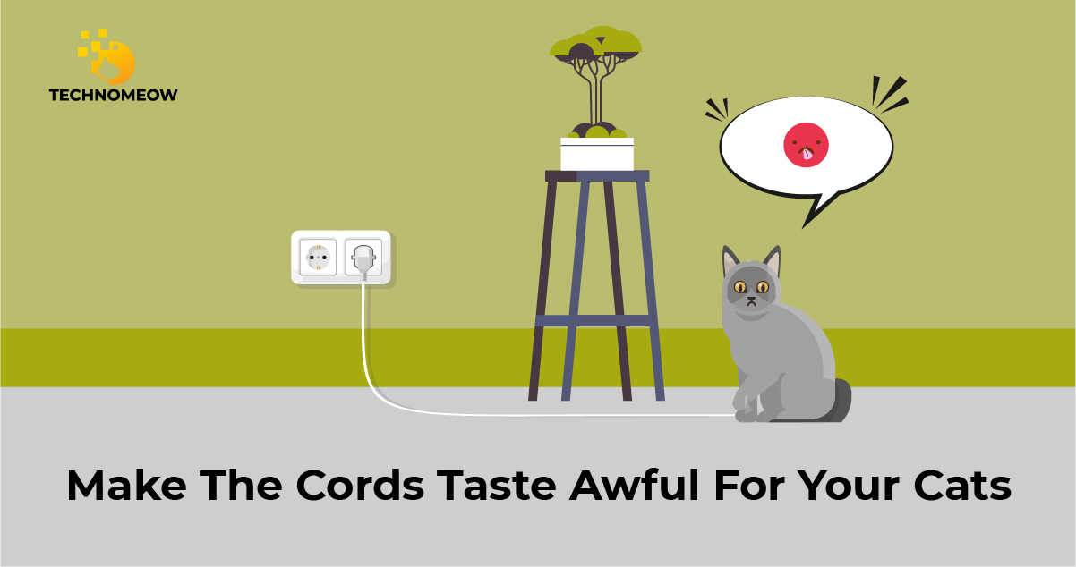 Make electrical cords taste awful for cats