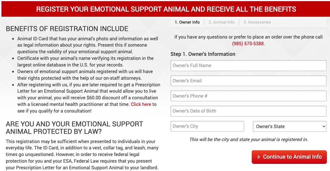registering my cat as an Emotional Support Animal