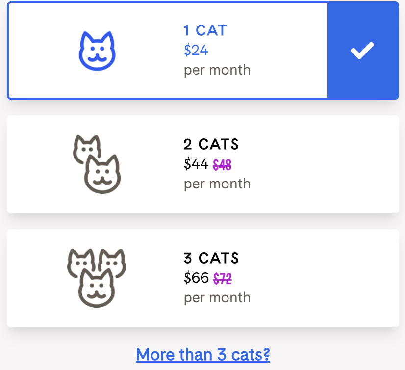 Updated Pretty Litter subscription plans