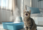 Cat Litter Box for Odor Control Upset Cat