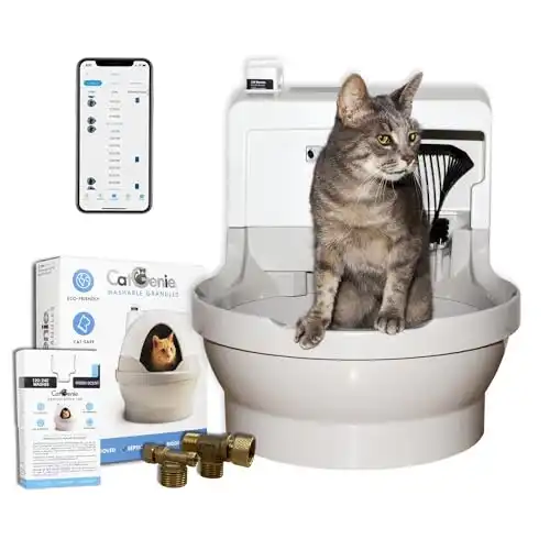 CatGenie A.I. Deluxe Self-Cleaning, Fully-Flushing, Automatic Cat Box