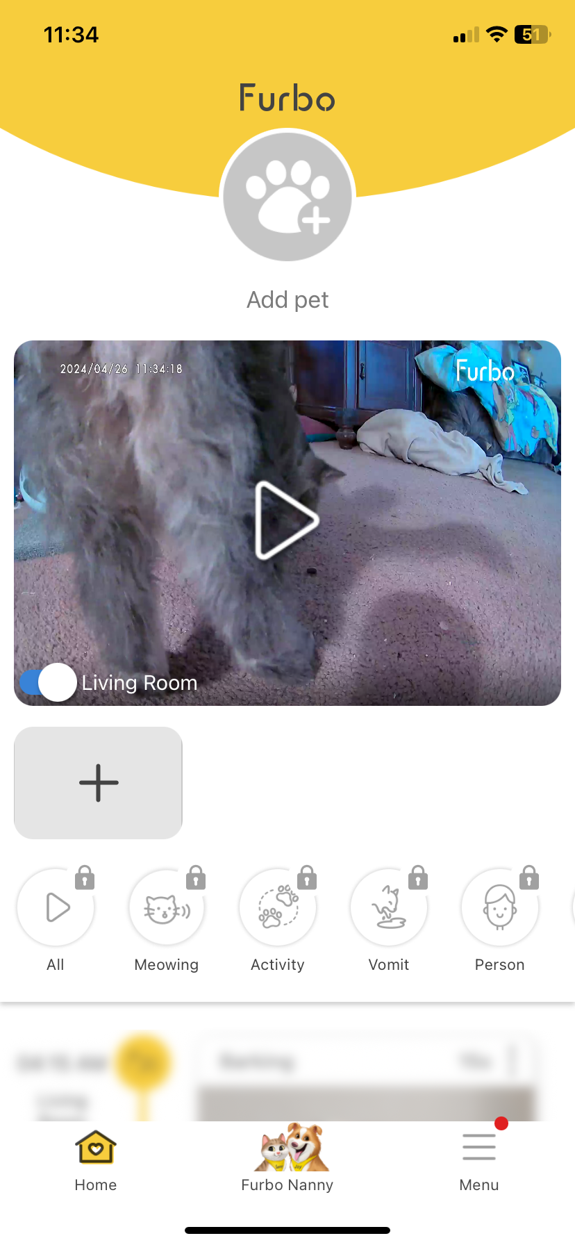 Furbo Cat camera App