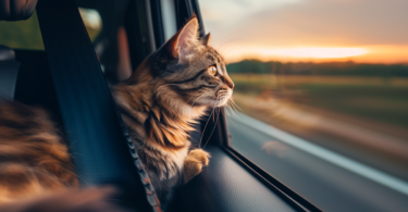 Traveling with a Cat in a car