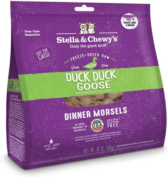 Stella & Chewy's Duck Duck Goose Freeze-Dried Raw Cat Food