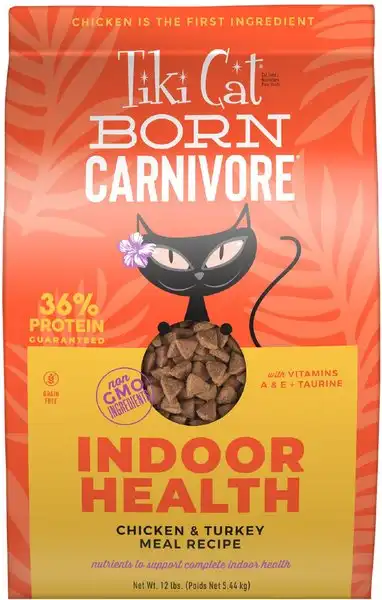 Tiki Cat Born Carnivore Indoor Health Chicken & Turkey Meal Dry Cat Food