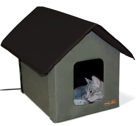 Outdoor Heated Kitty House Cat Shelter