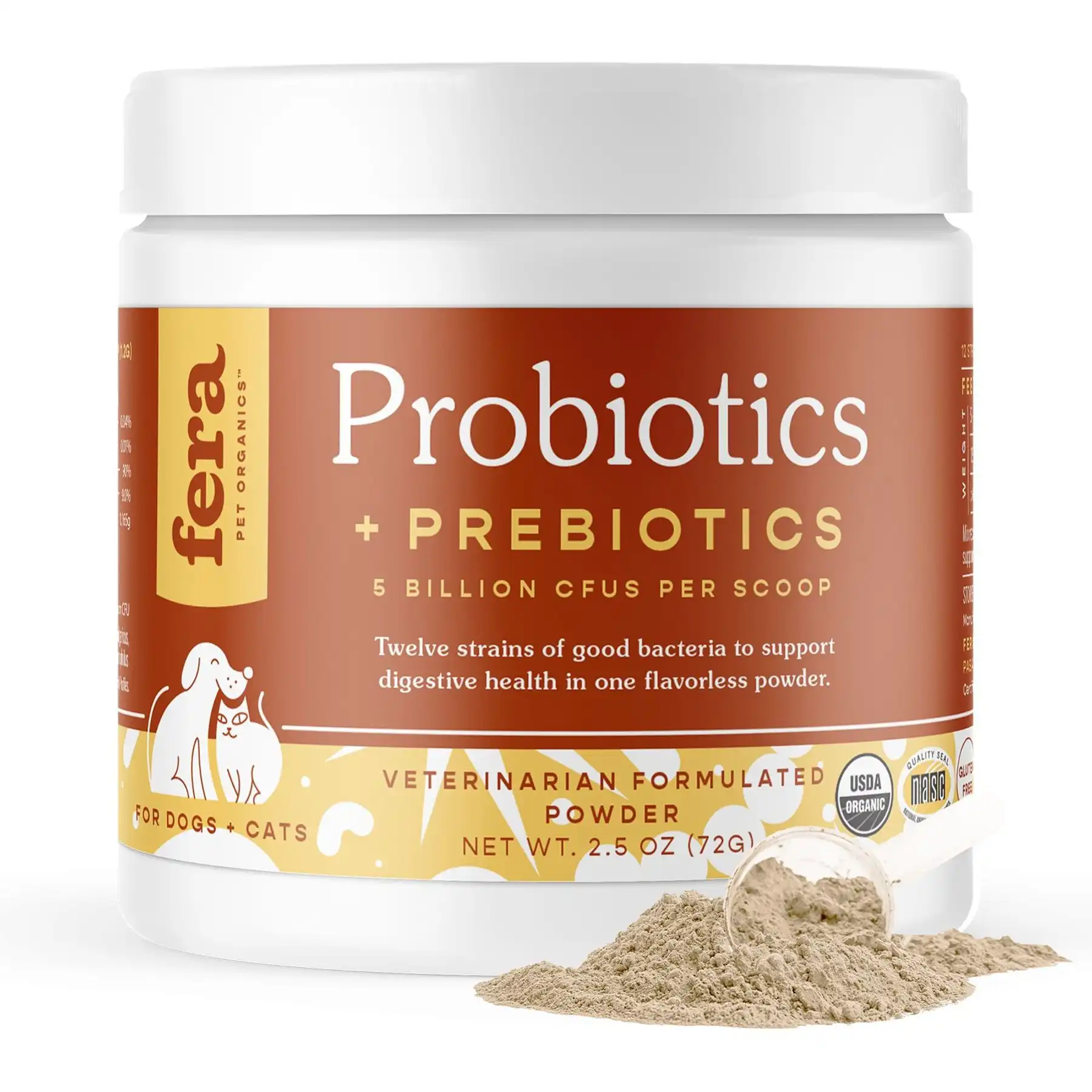 Fera Pets Probiotics with Organic Prebiotics for Cats