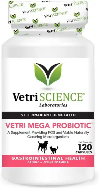 VetriScience Vetri Mega Probiotic Capsules Digestive Supplement for Cats