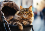 Best cat strollers - fluffy cat in stroller