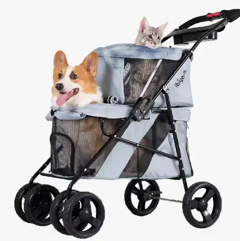 Ibiyaya Double Decker Bus Dog & Cat Stroller