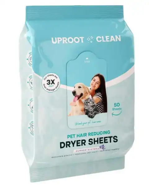 Uproot Clean Pet Hair Dryer Sheets, 50 Count