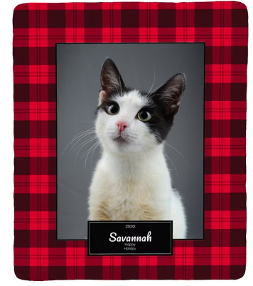 Frisco Plaid Sherpa Fleece Personalized Blanket - 50" x 60"