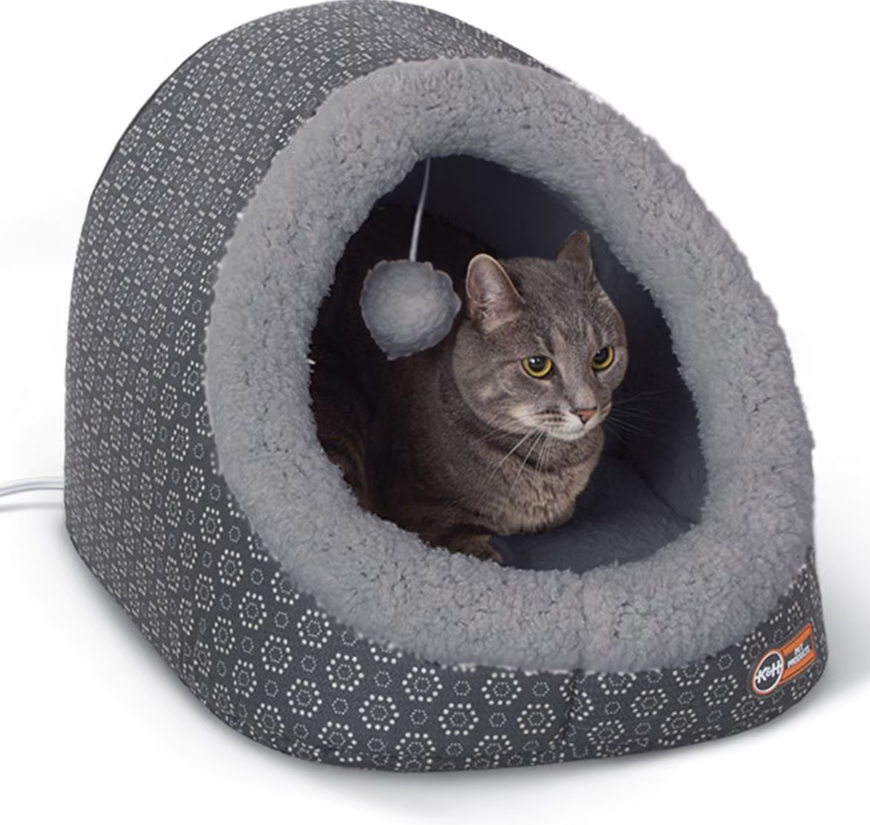 K&H Pet Products Thermo-Pet Cave Covered Indoor Heated Cat Bed & Tunnel