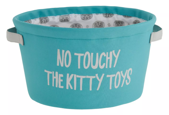 Whisker City® "No Touchy The Kitty Toys" Toy Basket