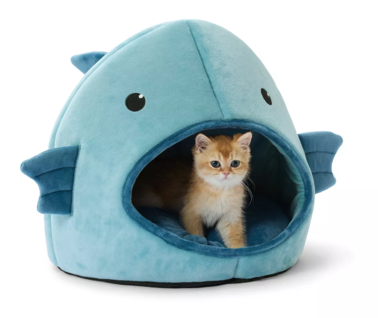 Whisker City® Fish Character Hut Cat Bed