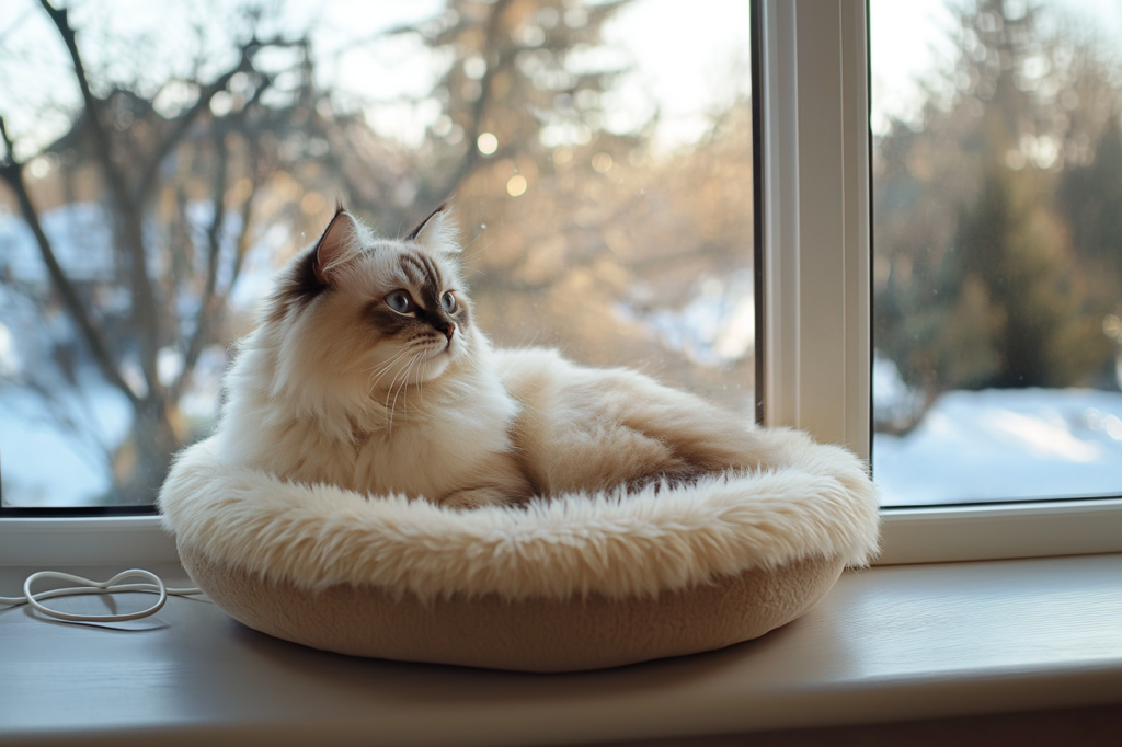 ragdoll cat heated cat bed