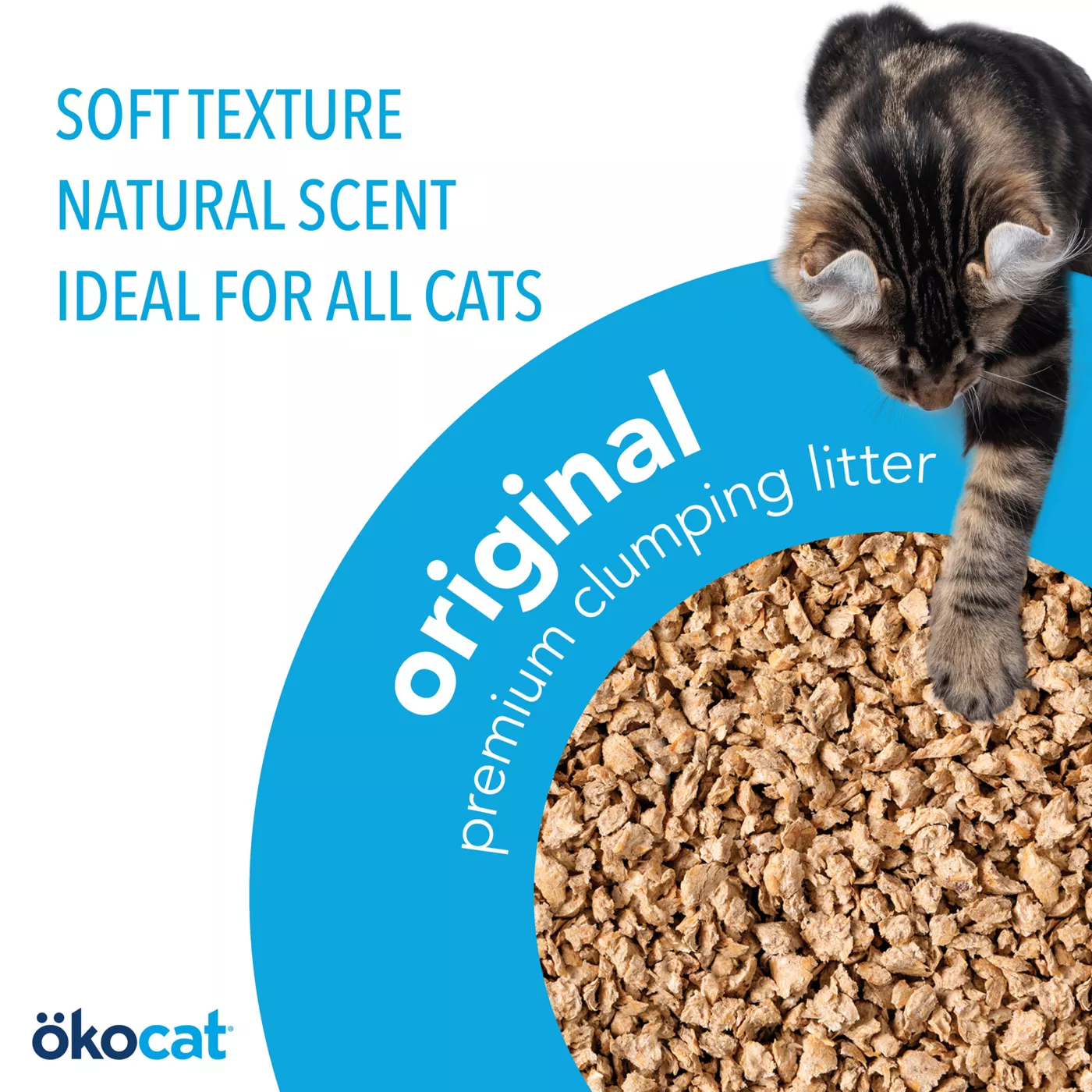 Okocat Original Premium Wood Clumping Cat Litter