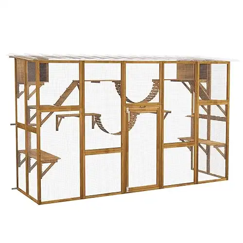 PawHut Catio Playground Cat Window Box Outside Enclosure