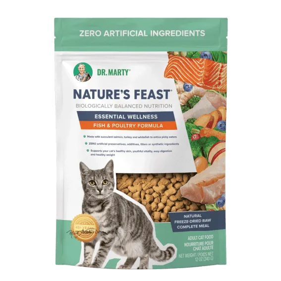 Nature s Feast Essential Wellness Fish & Poultry: Premium Freeze-Dried Raw Cat Food