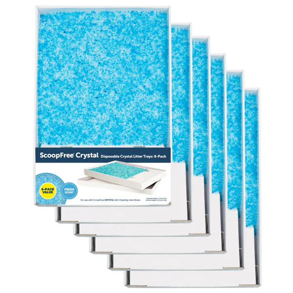 ScoopFree Crystal Disposable Litter Tray, Fresh Scent, 6-Pack | PetSafe