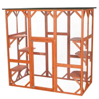 Wooden Outdoor Cattery