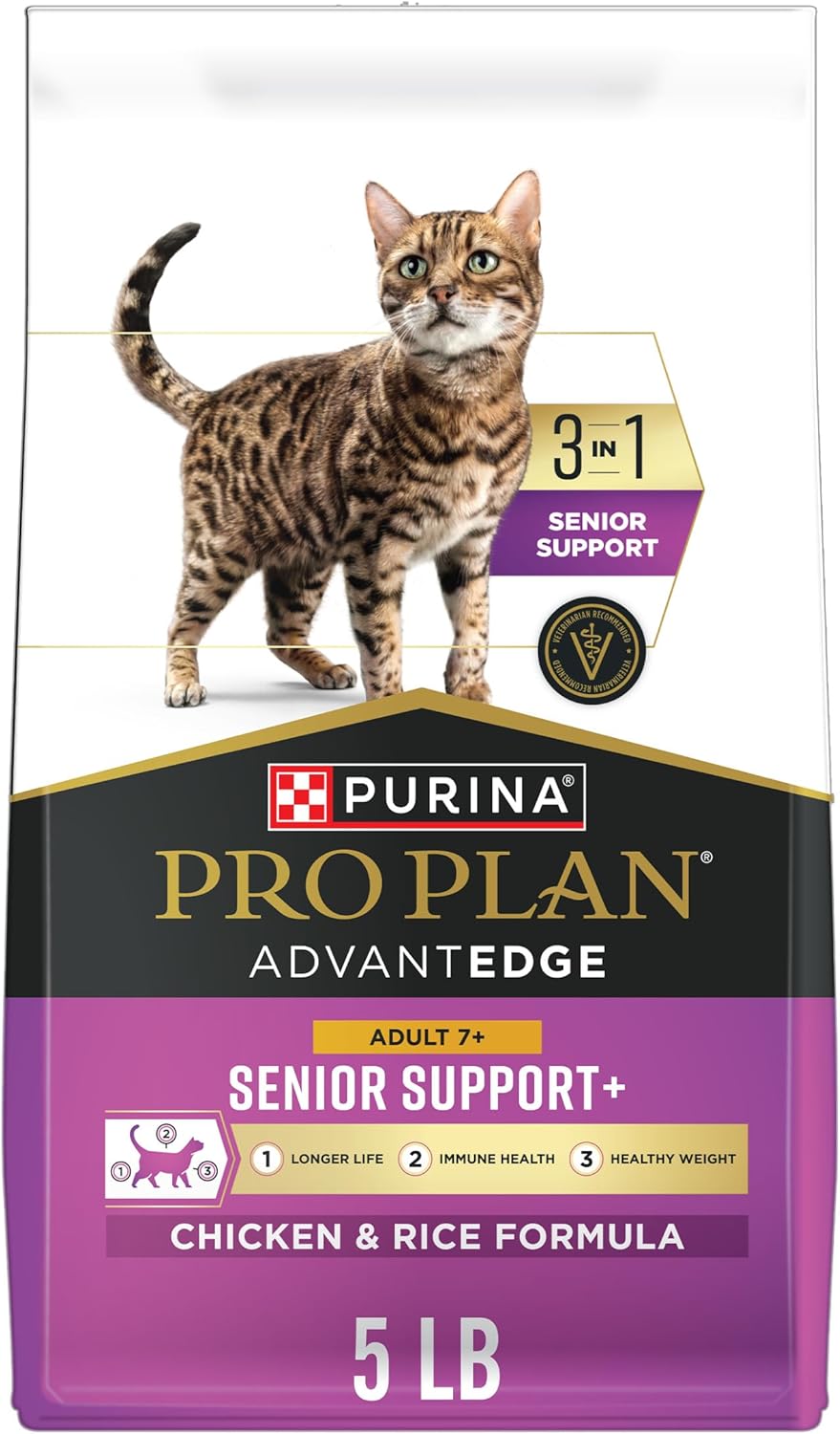 Purina Pro Plan AdvantEDGE Senior Support Plus Adult 7+ Chicken & Rice Formula Dry Cat Food