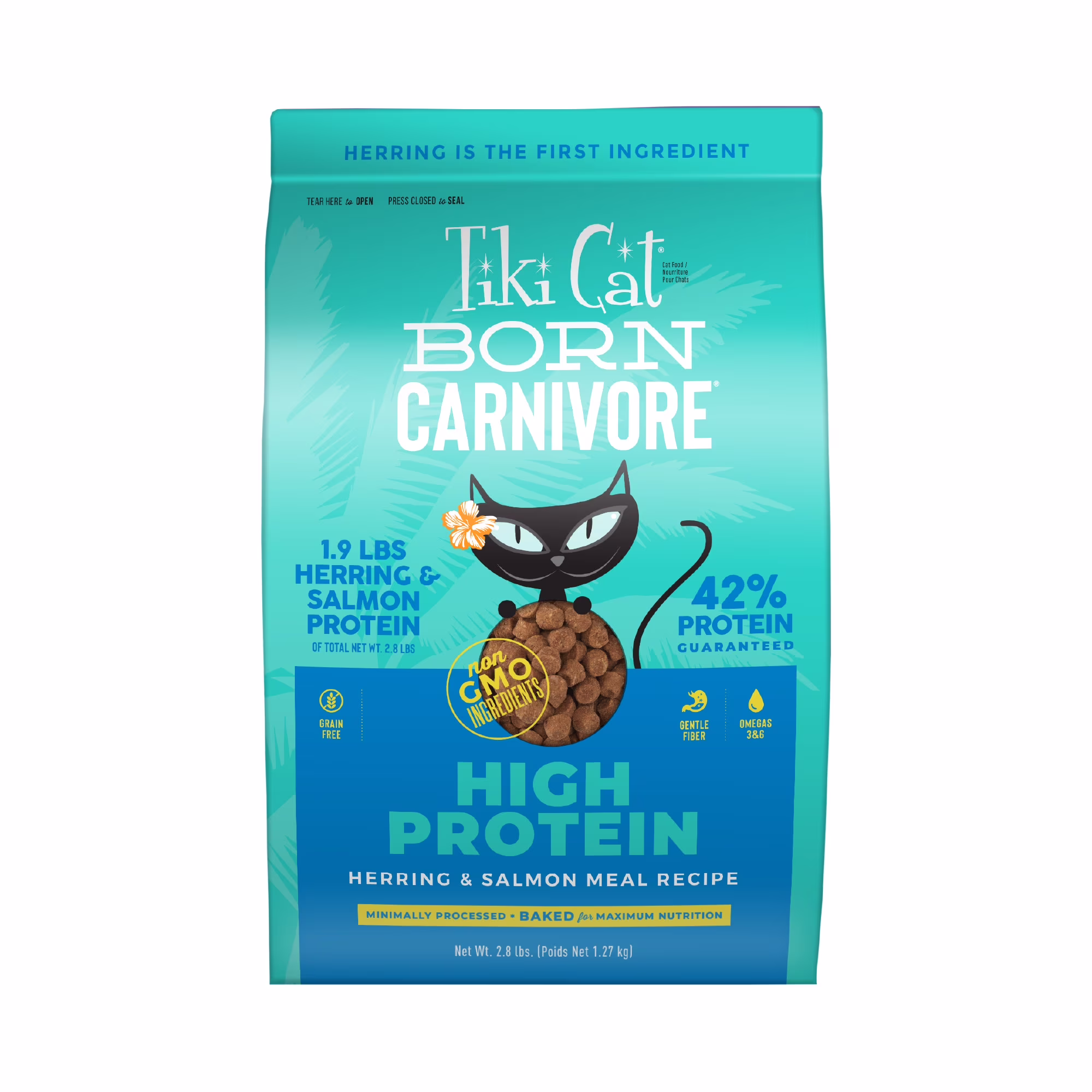 Tiki Cat Born Carnivore High Protein Herring & Salmon Meal Dry Cat Food