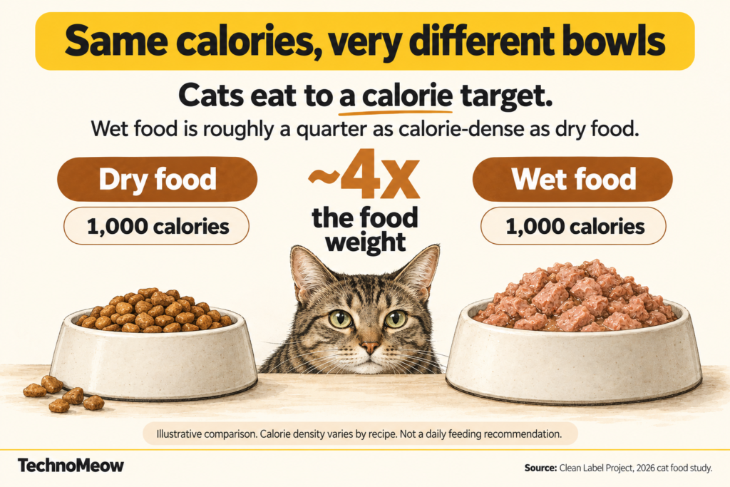 Cat food study dry cat food vs wet cat food